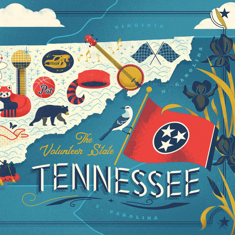 State of Tennessee Map