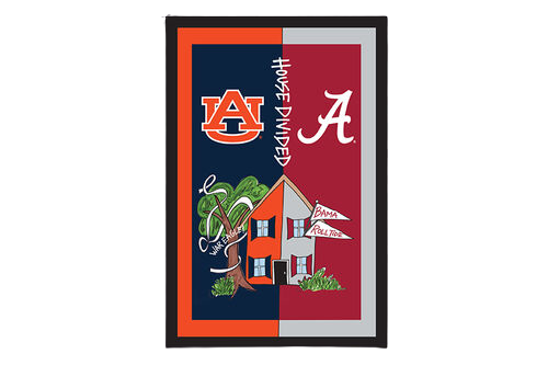 Alabama Crimson Tide Auburn Tigers House Divided Flag Sports Team