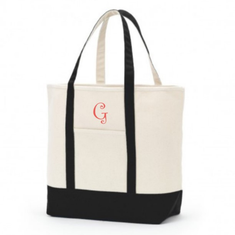 Personalized Black Everyday Tote