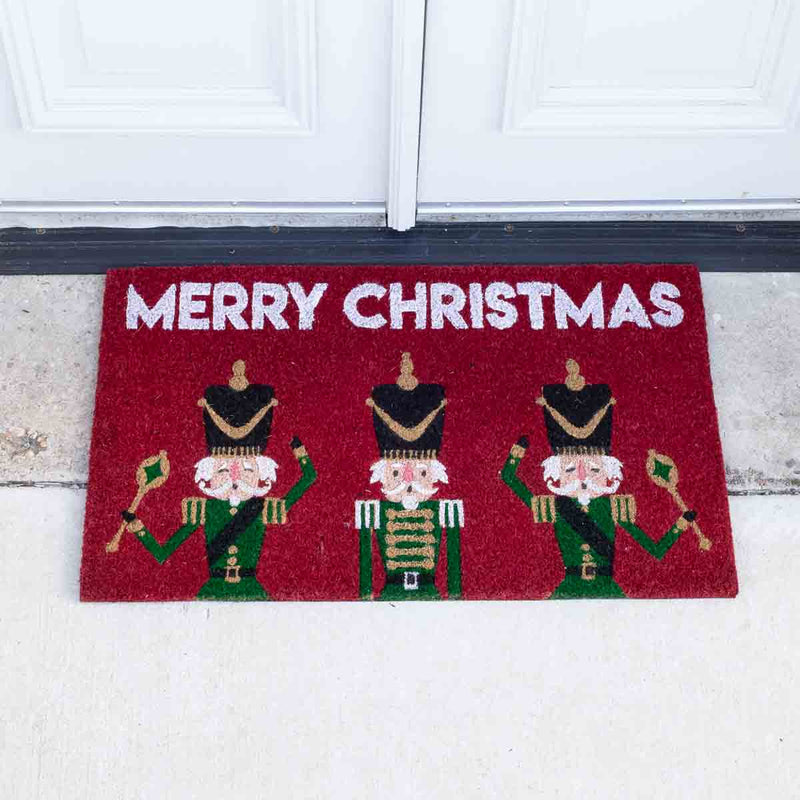 Nutcracker Merry Christmas Doormat