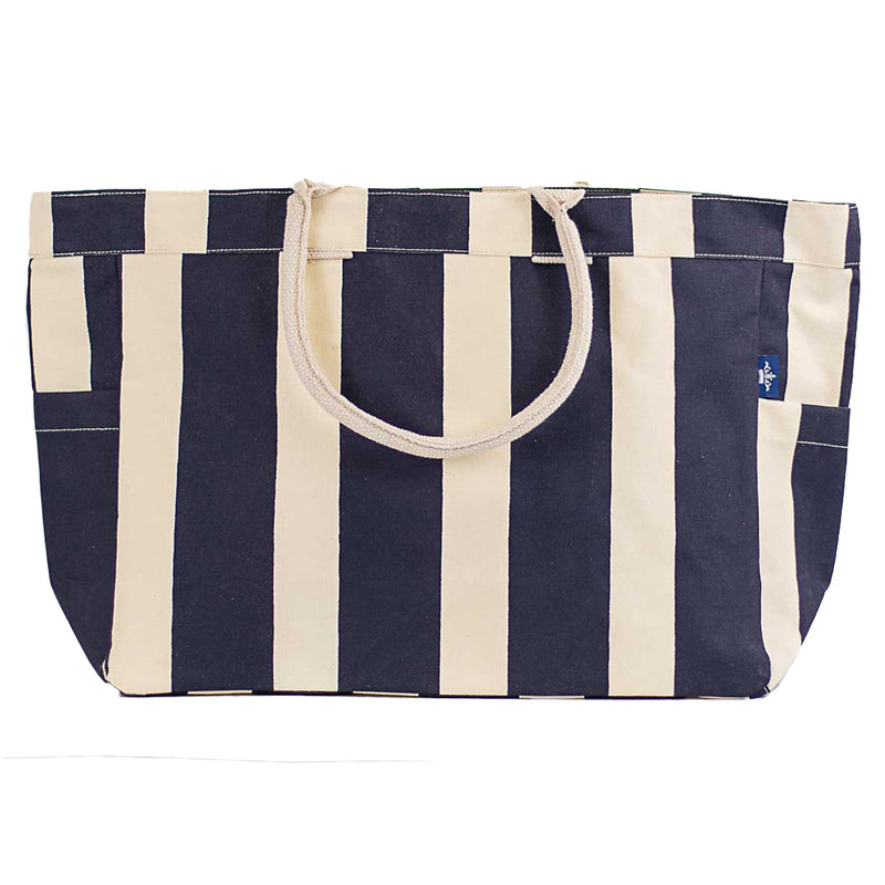 Cabana Stripe Durham Tote in Navy