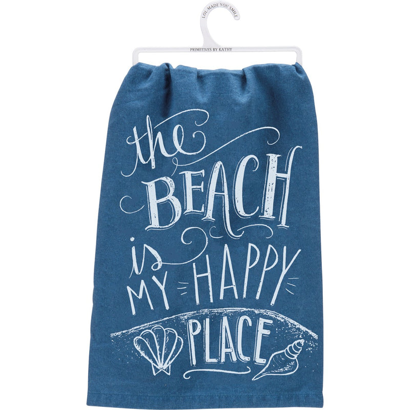 Beach Happy Place Chalk Kitchen Towel