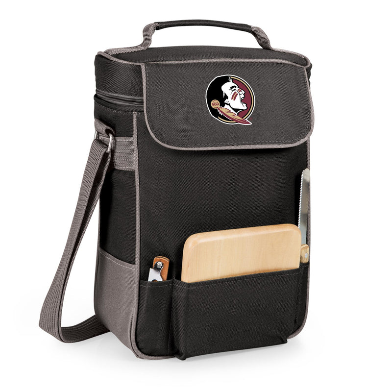 Florida State Seminoles - Duet Wine & Cheese Tote, (Black with Gray Accents)