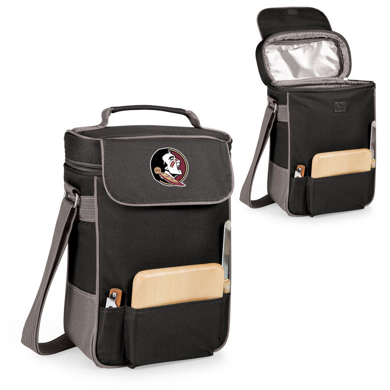 Florida State Seminoles - Duet Wine & Cheese Tote, (Black with Gray Accents)