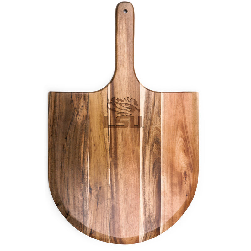 LSU Tigers - Acacia Pizza Peel Serving Paddle, (Acacia Wood)