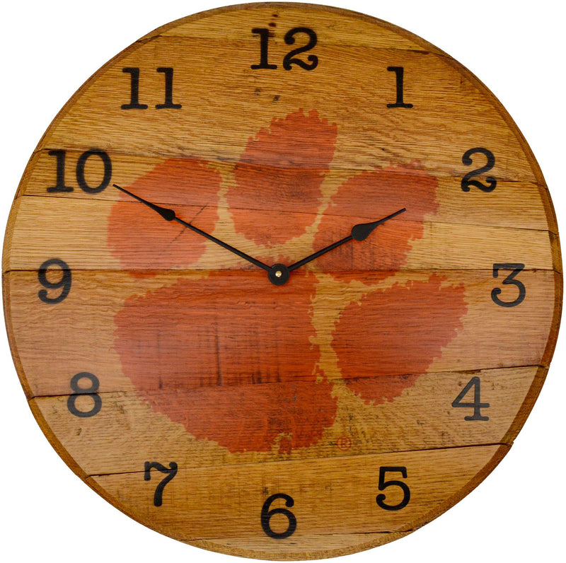 Clemson University Oak Barrel Clock