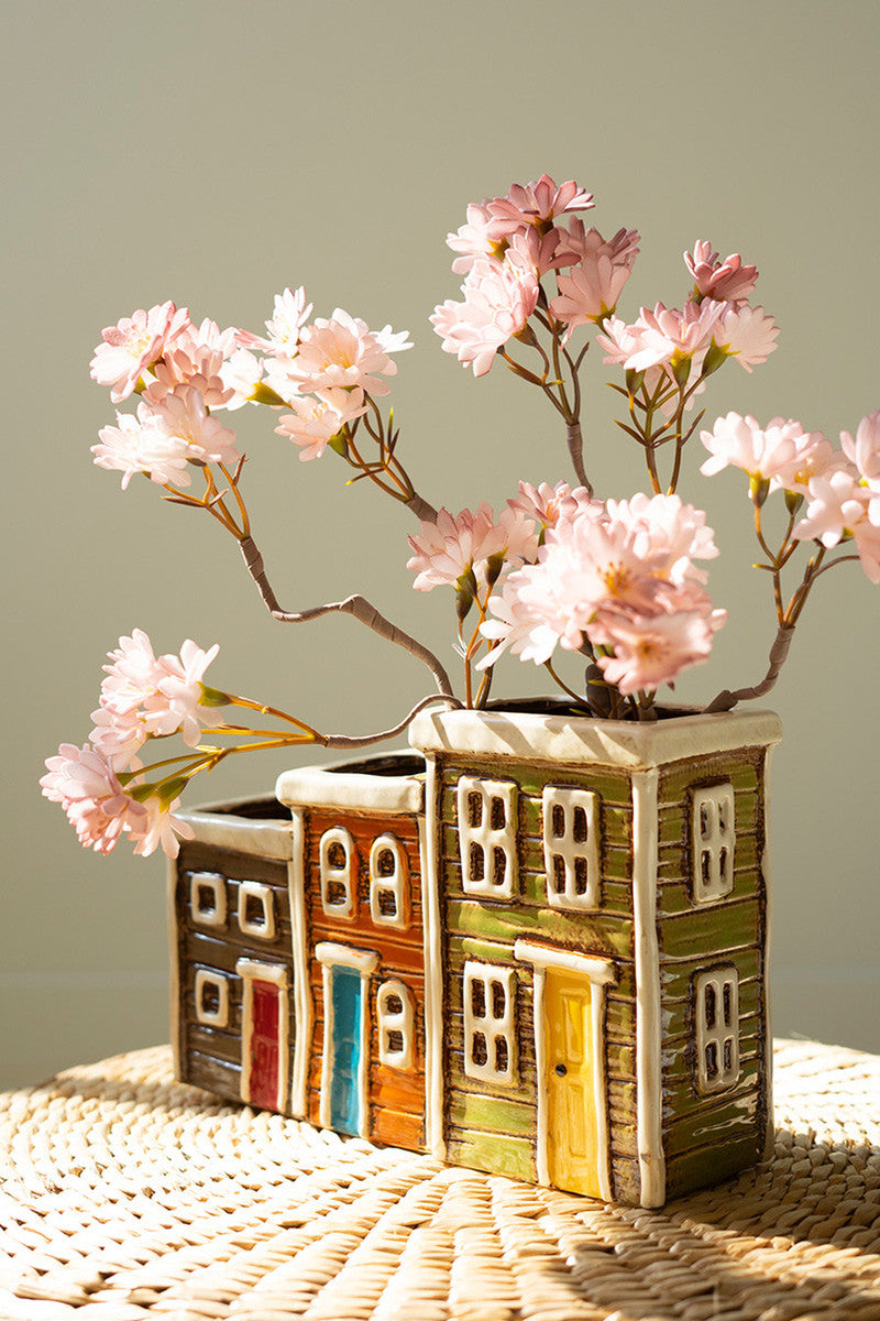 CERAMIC VILLAGE PLANTER