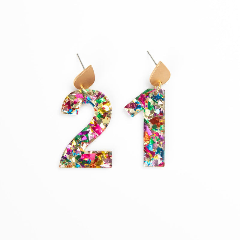 21 Birthday Earrings