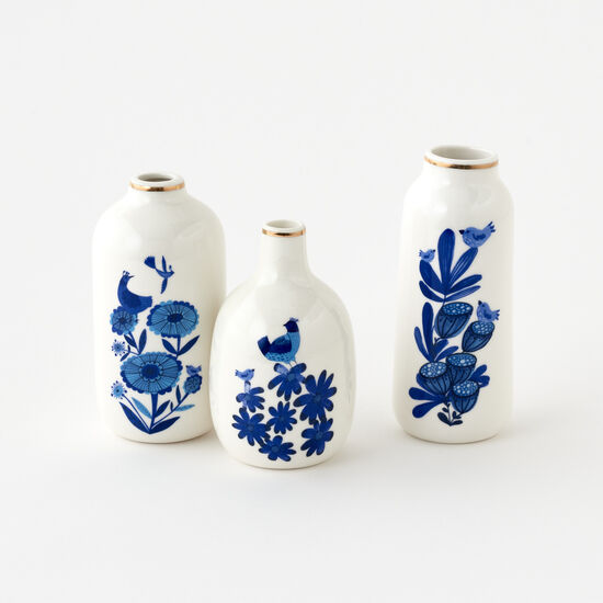 Blue & White Bud Vase