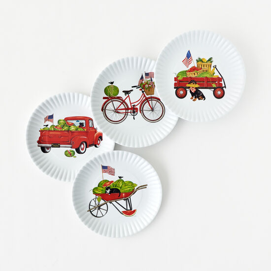 American Holiday “Paper” Plate, St/4, 4 Asst