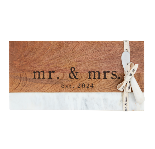 MR MRS 24 WOOD MRBLE BOARD SET