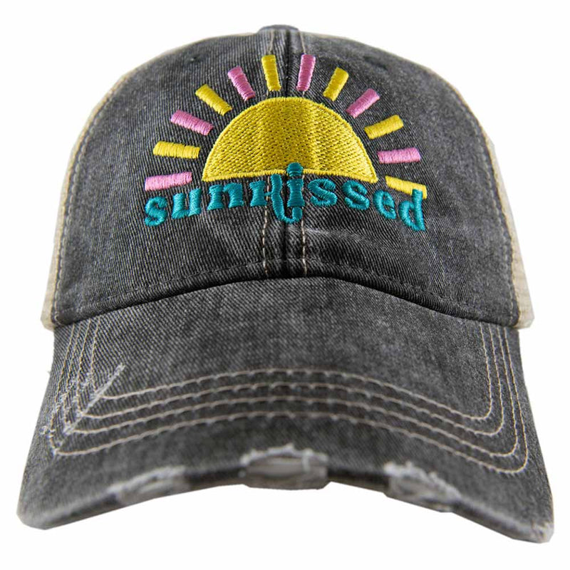 Sun Kissed Black Trucker Hat