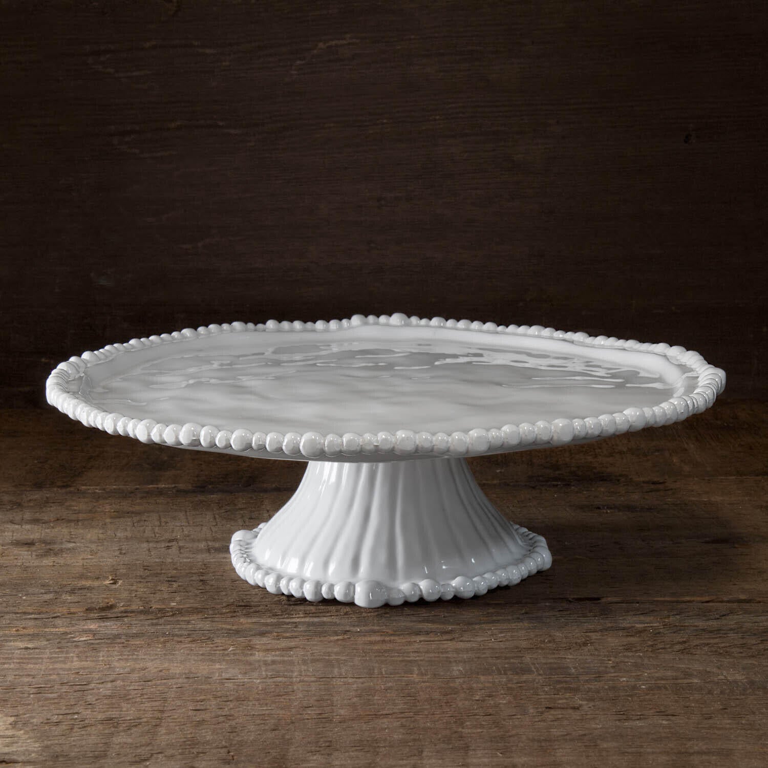 VIDA Alegria Pedestal Cake Plate (White)