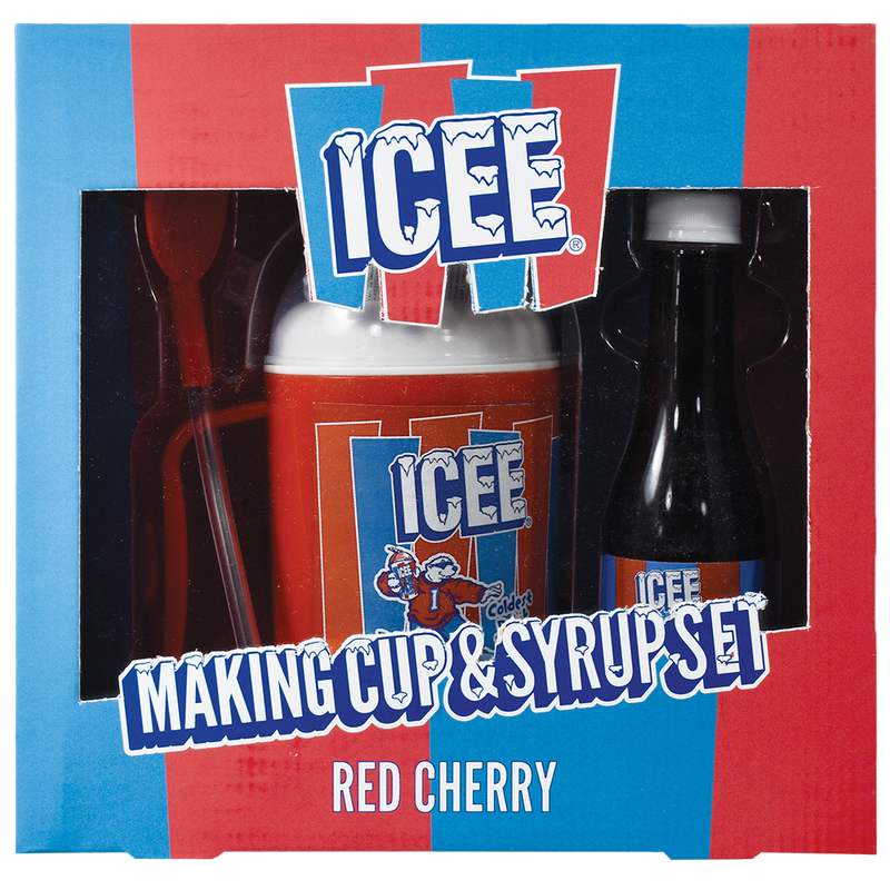 Icee Making Cup & Red Cherry Syrup Set