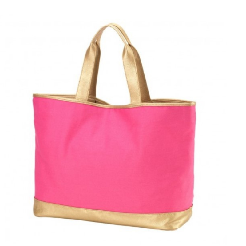Personalized Hot Pink Cabana Tote
