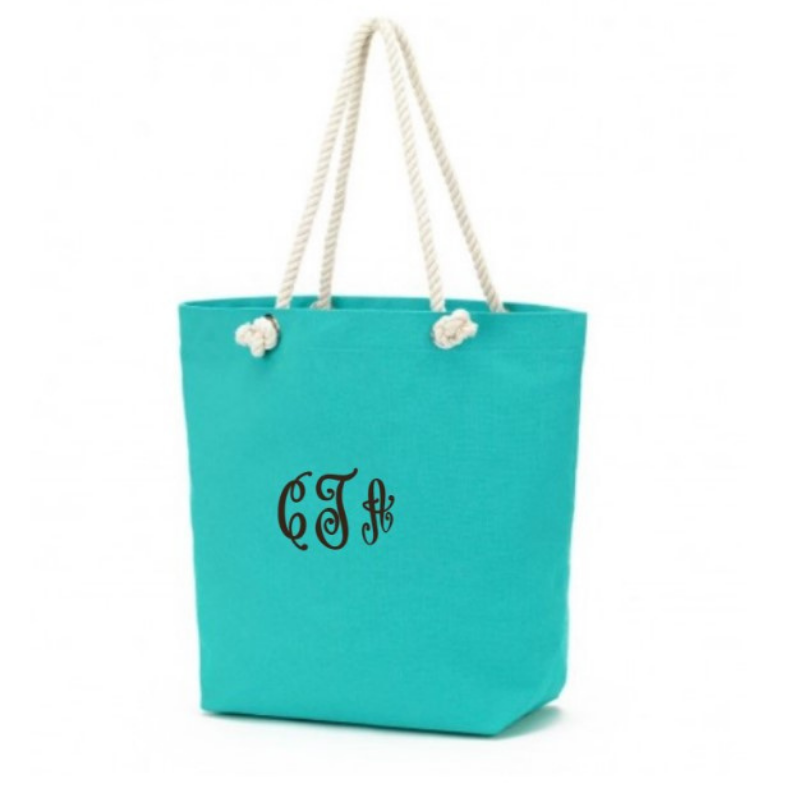 Personalized Mint Castaway Tote