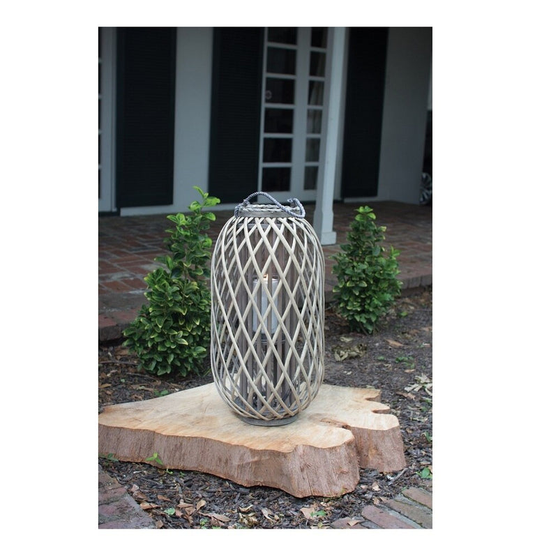 Medium Grey Willow Lantern