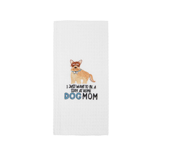 Dog Mom Waffle Weave Towel