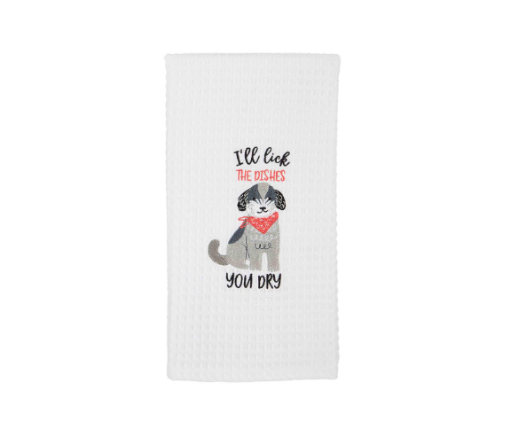 Lick Dishes Waffle Weave Towel