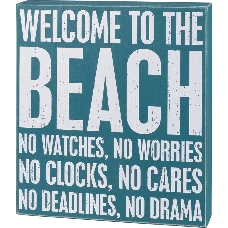 Box Sign - Welcome To The Beach