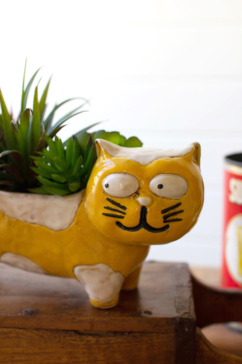 Ceramic Cat Planter