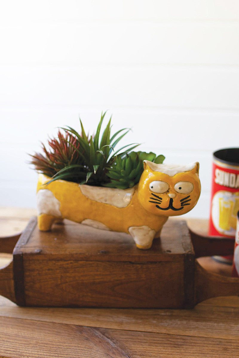 Ceramic Cat Planter