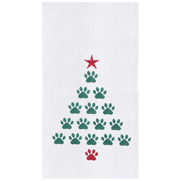 Christmas Tree Paws Towel