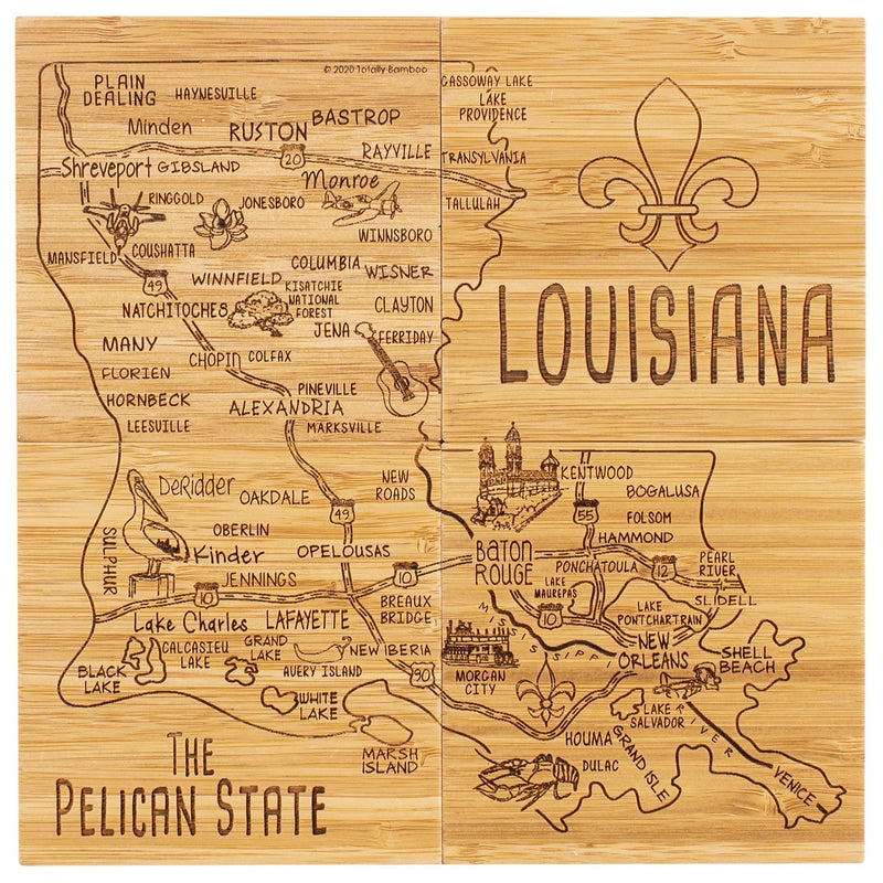 Coaster Puzzle Set/4 -  Louisiana