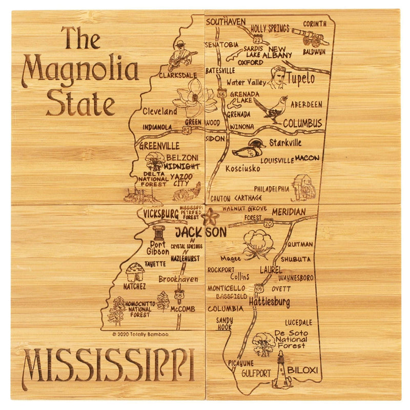 Coaster Puzzle Set/4 -  Mississippi