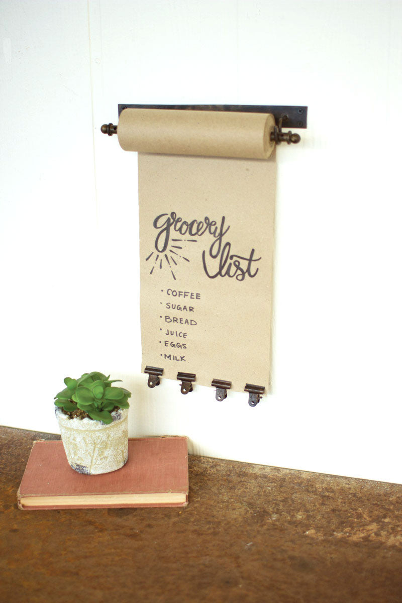 Hanging Note Roll with 4 Brass Finish Clips – Southern Living Store