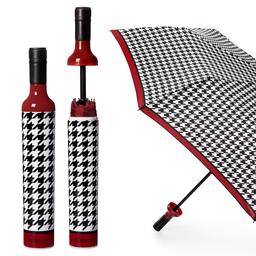 Wine Bottle Umbrella - Houndstooth