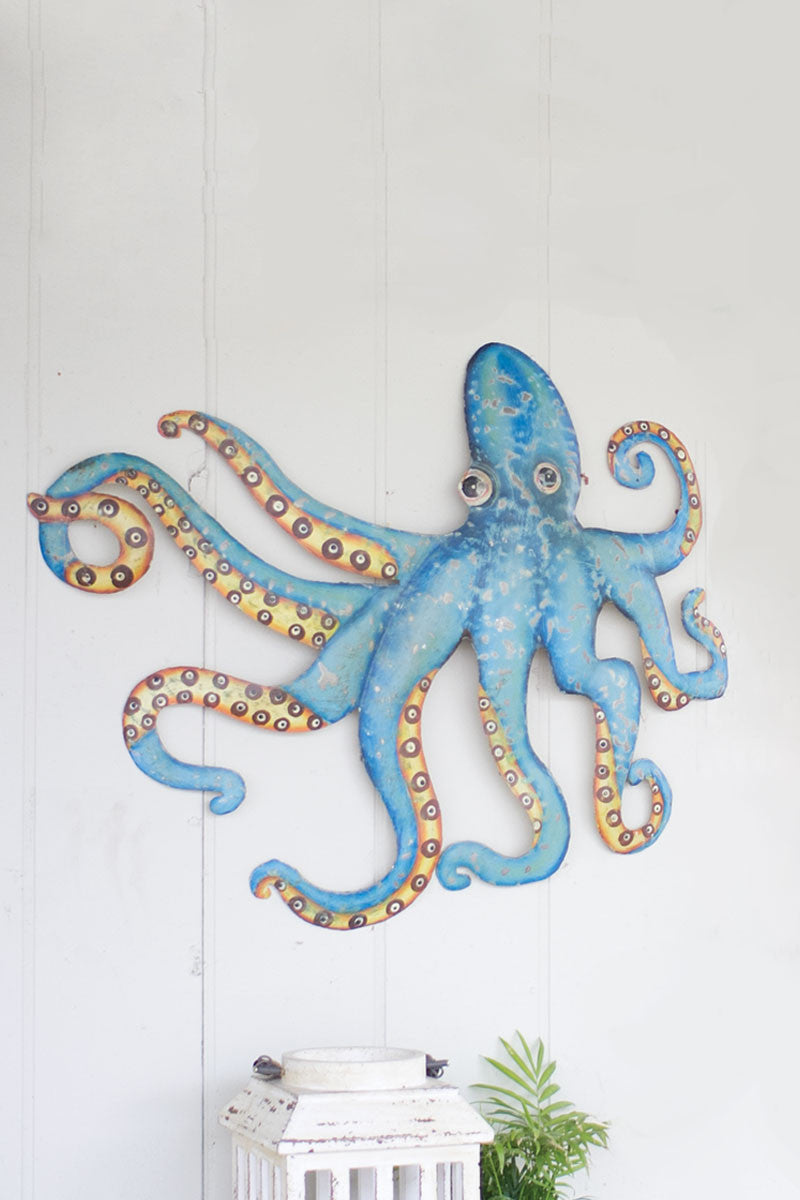 Metal Octopus Wall Hanging Decor