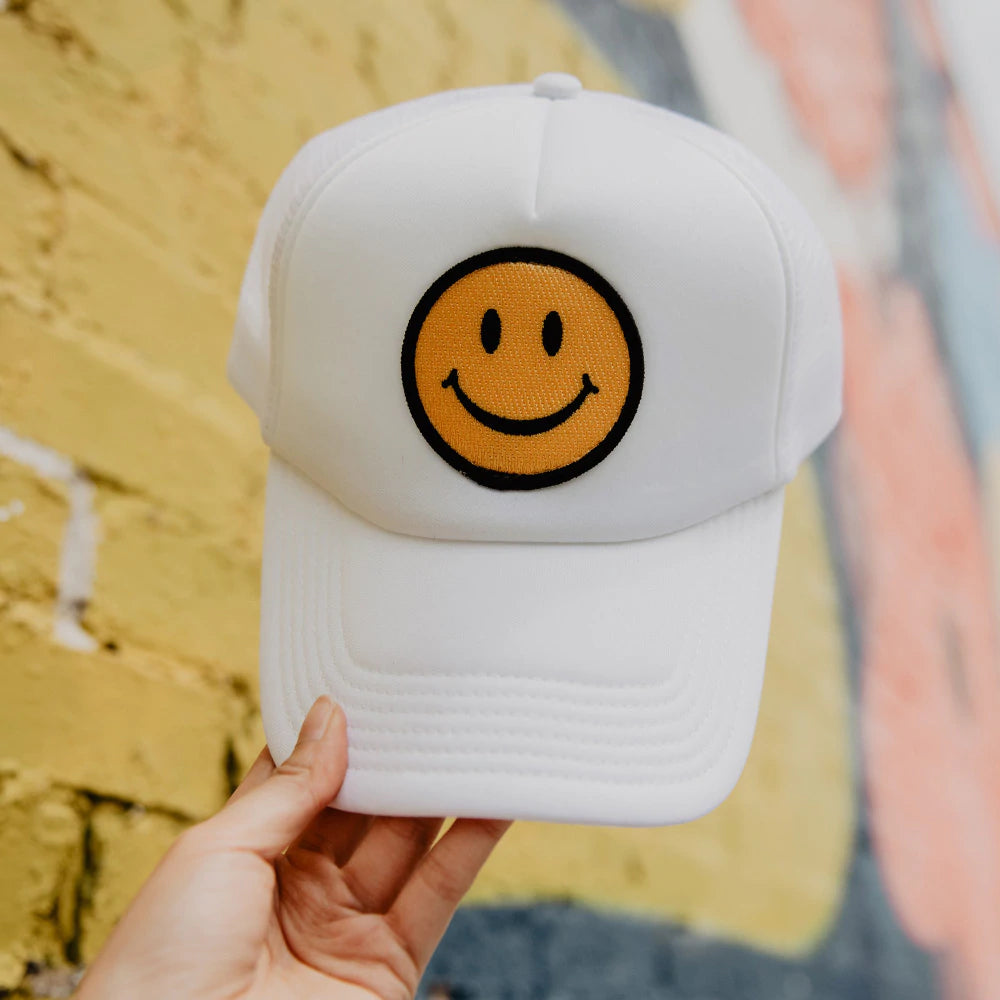 Smiley Face White Cap