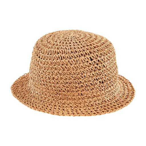 Tan Woven Bucket Hat