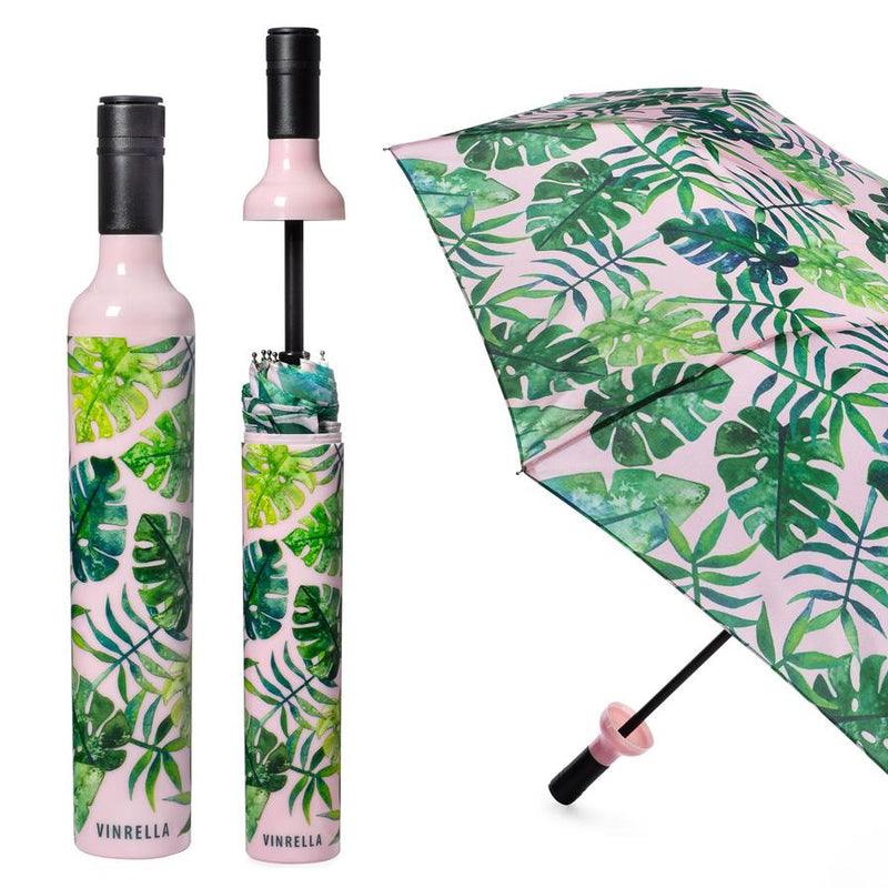 Wine Bottle Umbrella - Tropical Paradise