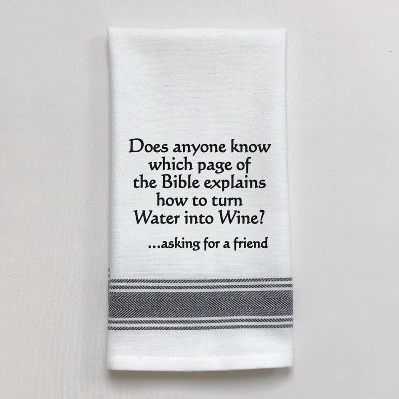 Bible Water Into Wine Towel